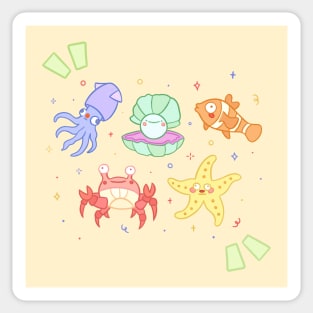 Funky Sea Pals! Sticker